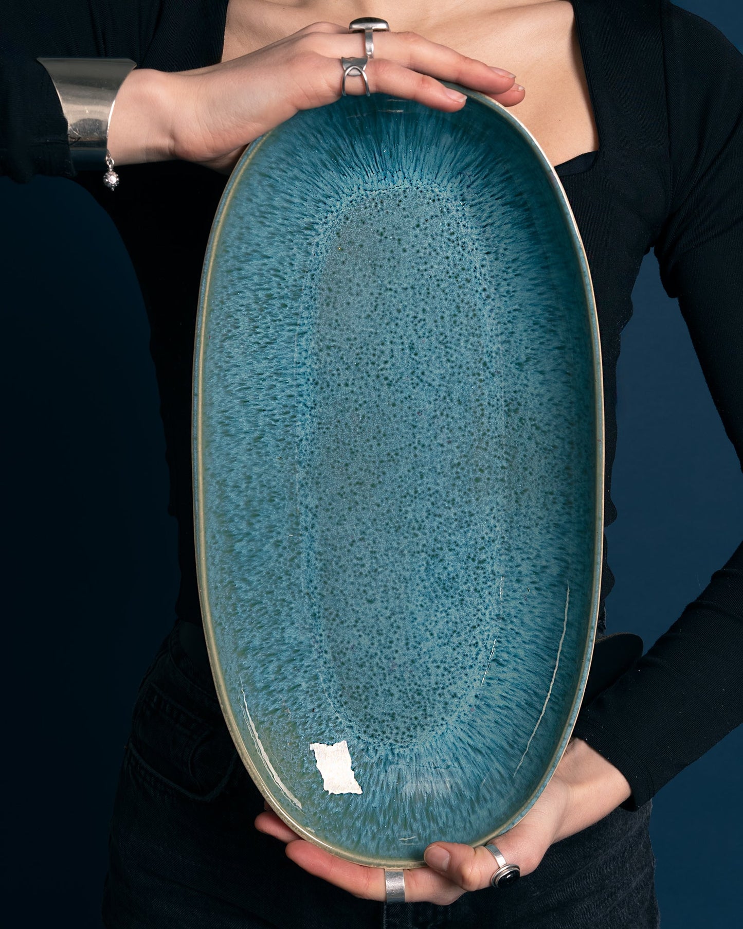 Servierplatte Areia XL aqua