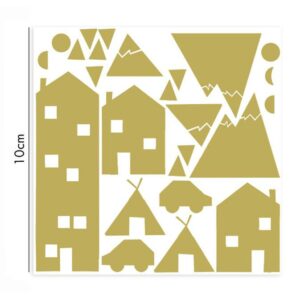 Goldene Stadt Porzellansticker