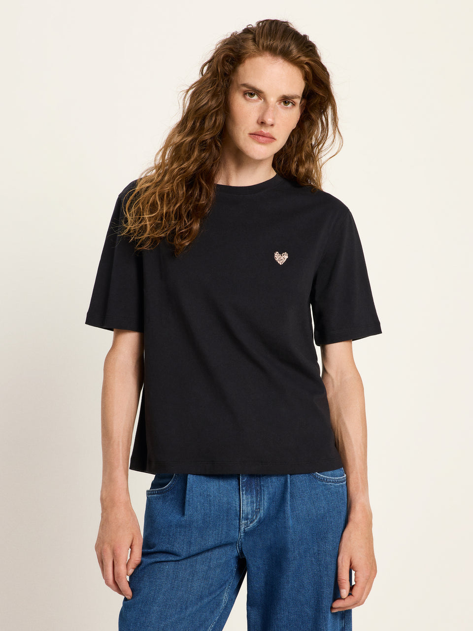 STATEMENTSHIRT (GOTS) - black + Leoherz