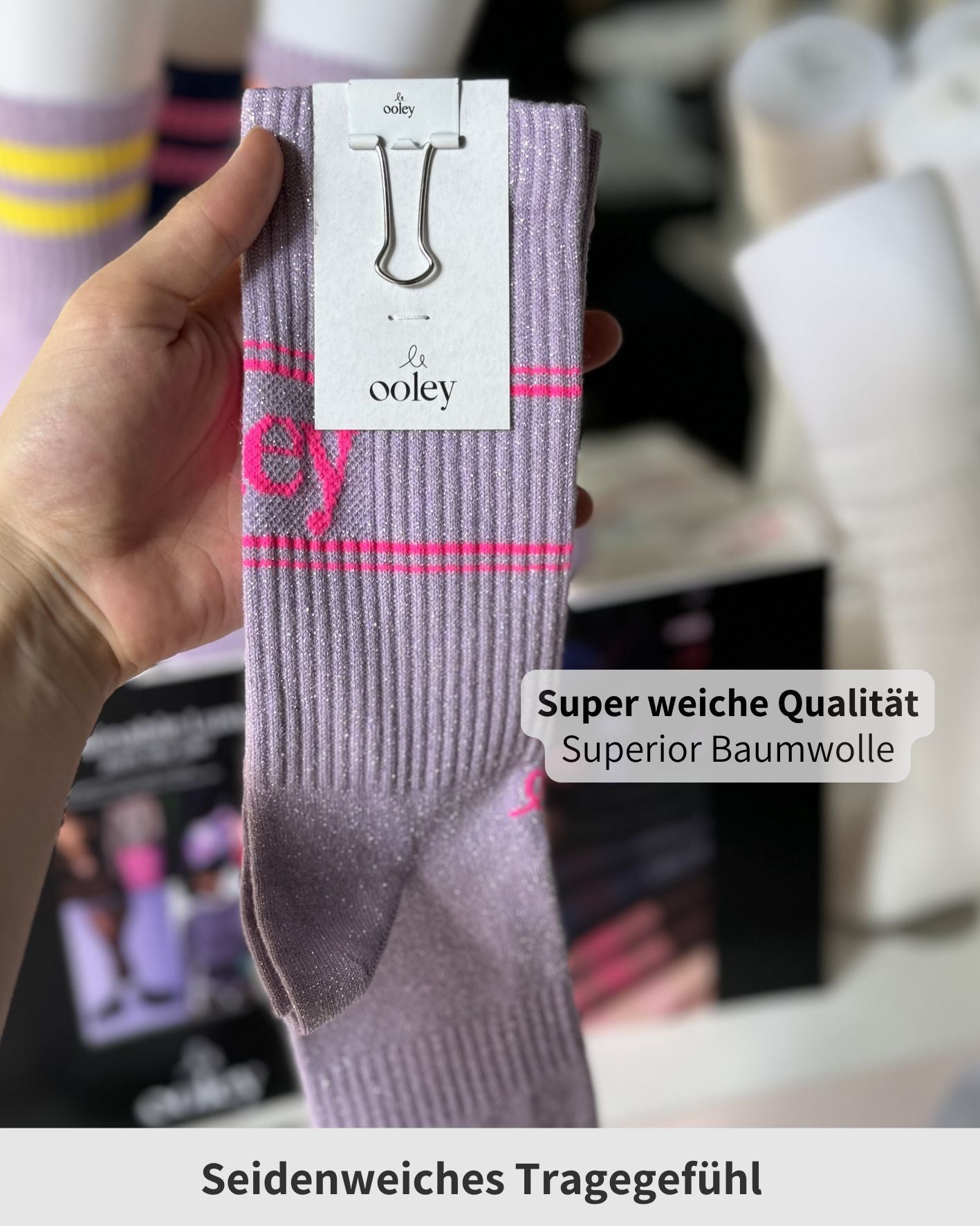 ooley Socken - NEON Pastel Starlight Glitter - verschiedene Farbstellungen