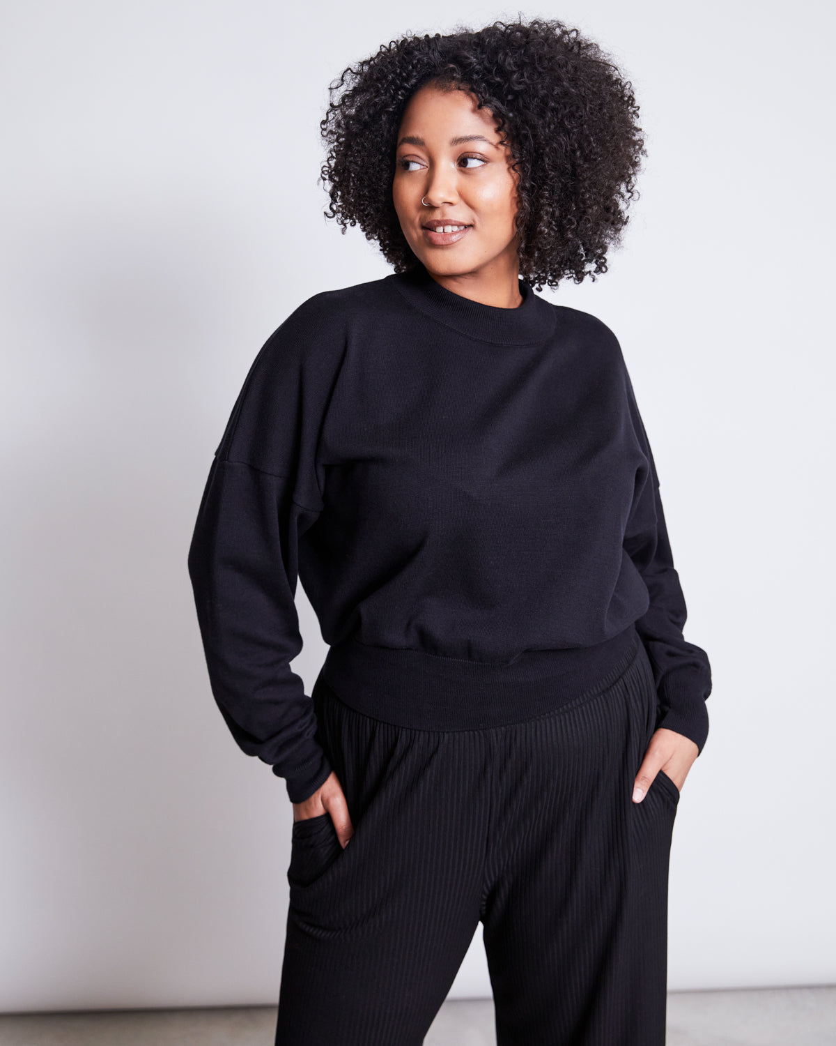 JUMPER YIN (GOTS) - black