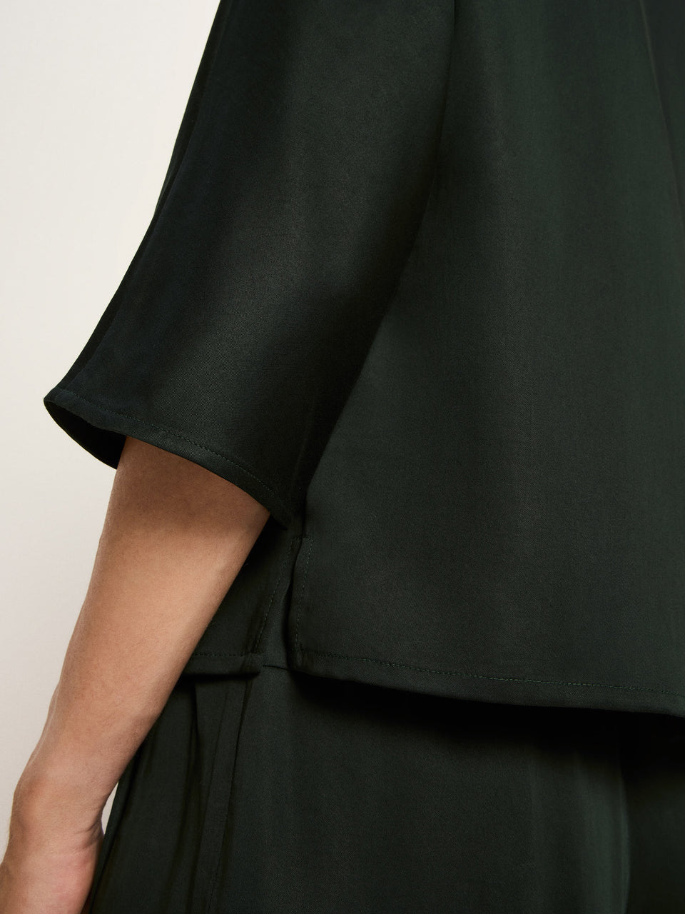 3/4 ARM BLUSE (TENCEL™) - forest