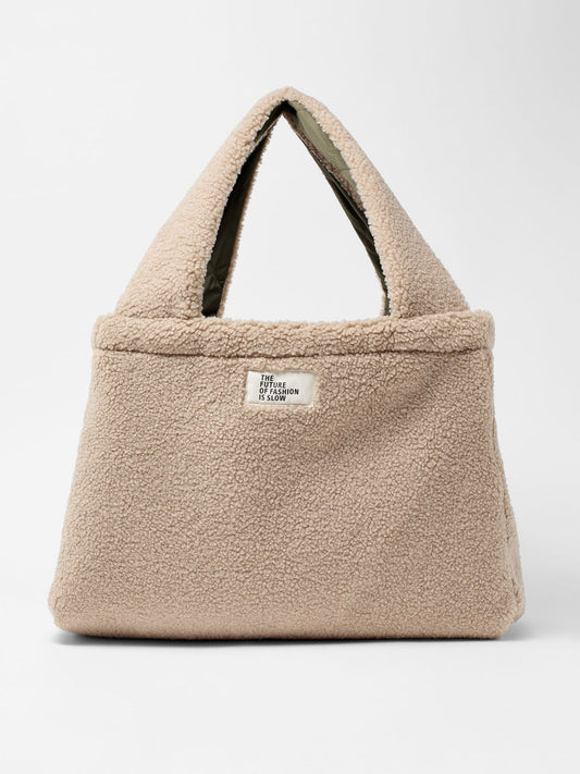 Wende Tasche (GRS) mit Teddy aus recyceltem Polyester