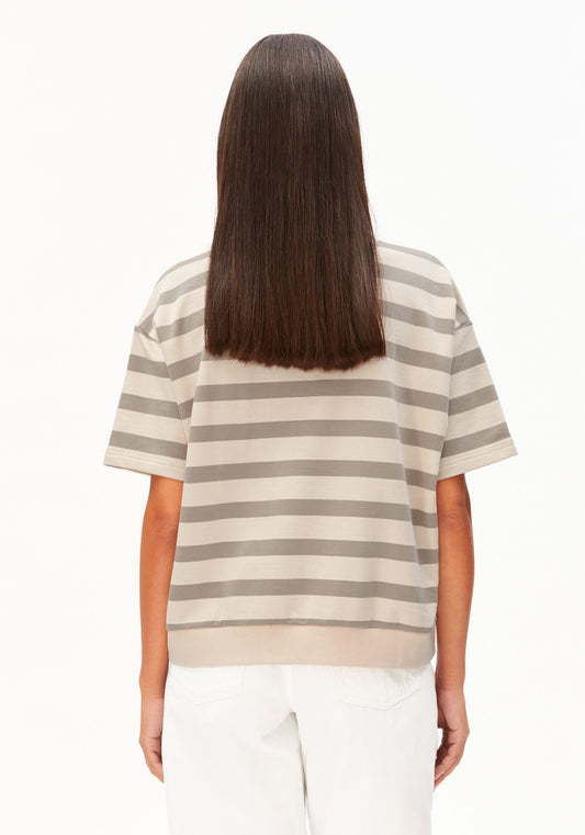Sweatshirt BAMIKAA GESTREIFT - Undyed-Seal Grey