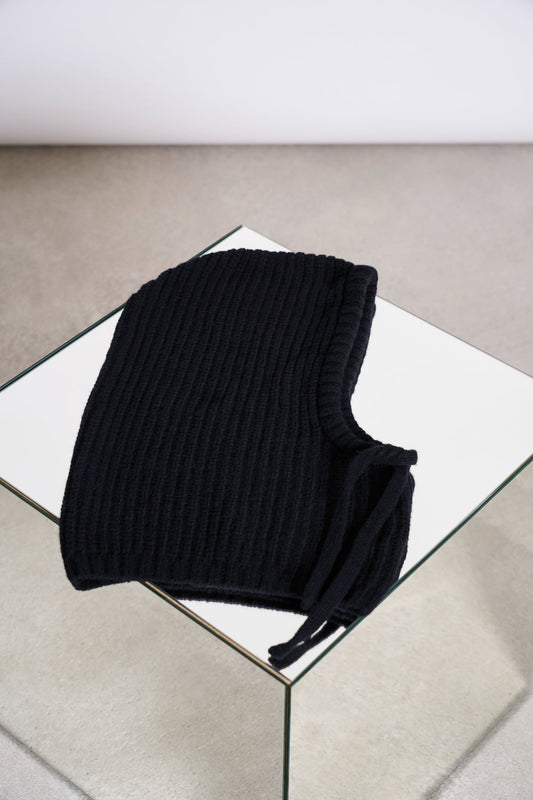 BALACLAVA WOOLY PIOGGIA (GOTS) - black