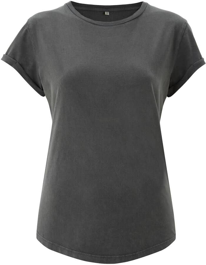 T-Shirt Rolled Up Sleeve aus Biobaumwolle in diversen Farben