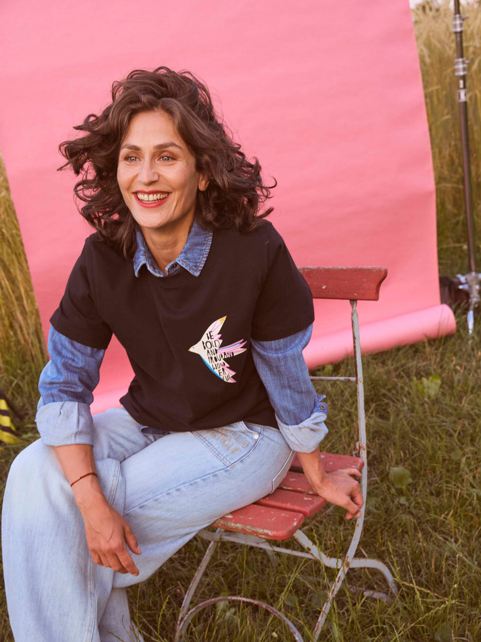 Statementshirt (GOTS) - Bird, black - {LANIUSxTCC}