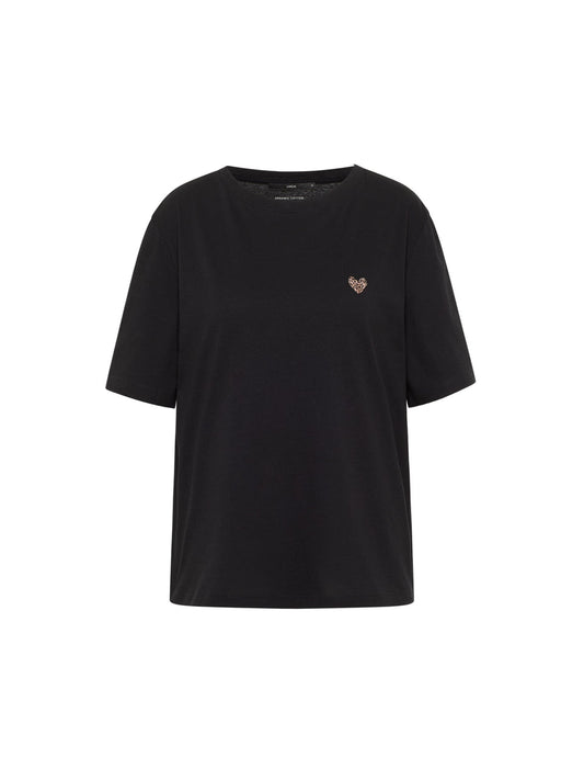 STATEMENTSHIRT (GOTS) - black + Leoherz