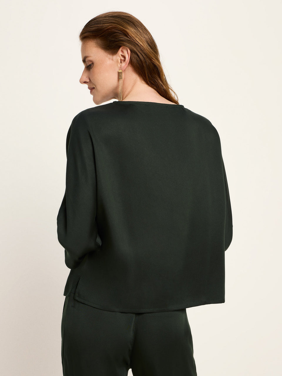3/4 ARM BLUSE (TENCEL™) - forest