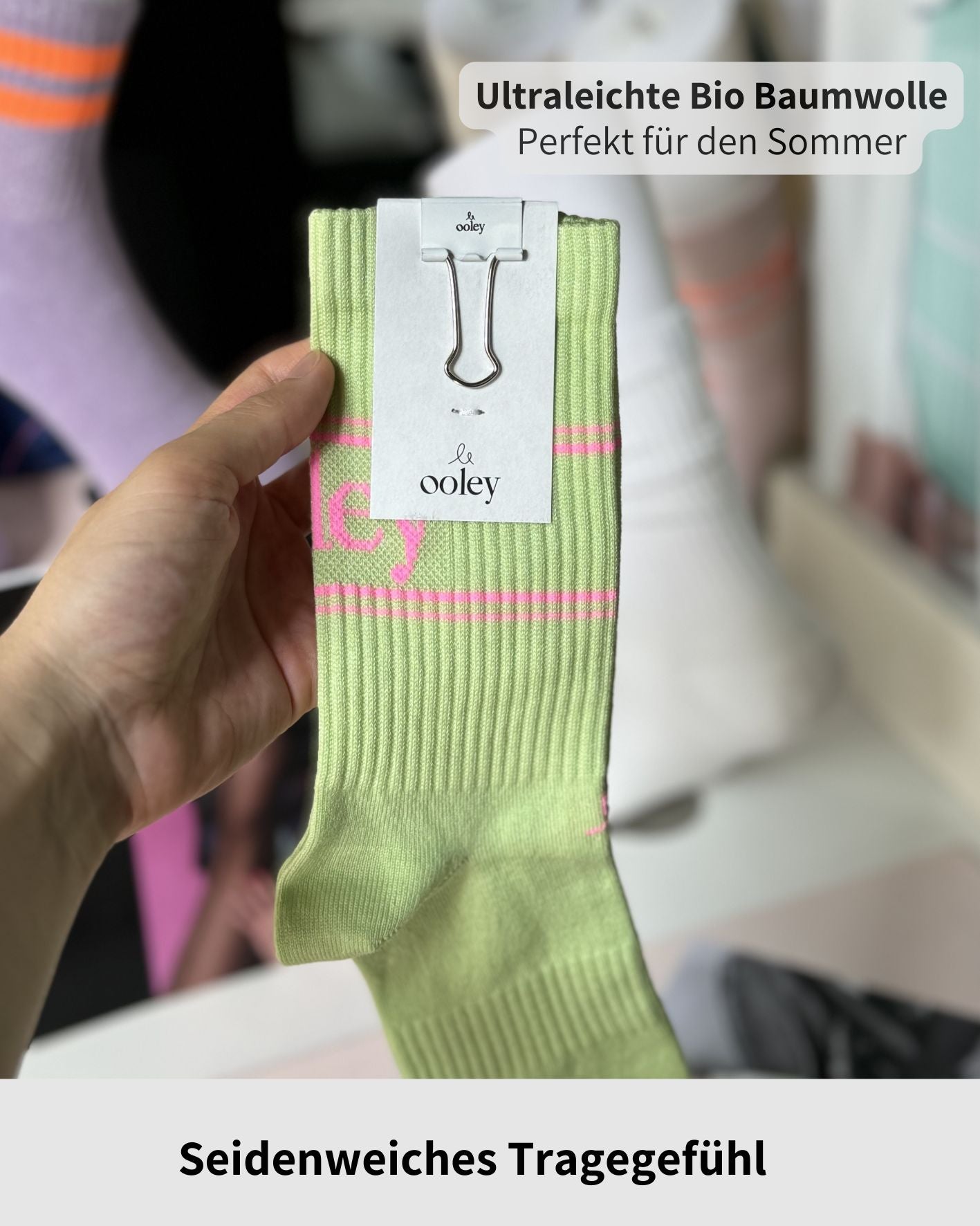 ooley Socken - NEON Pastell Tennissocke - verschiedene Farbstellungen