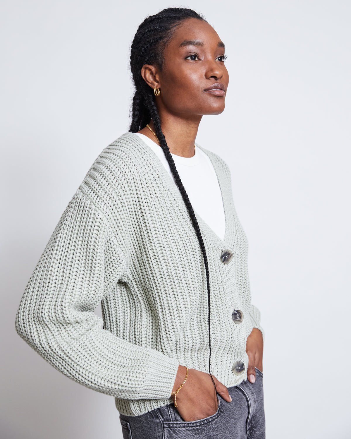 CHUNKY CARDIGAN LENA (GOTS) - verschiedene Farben