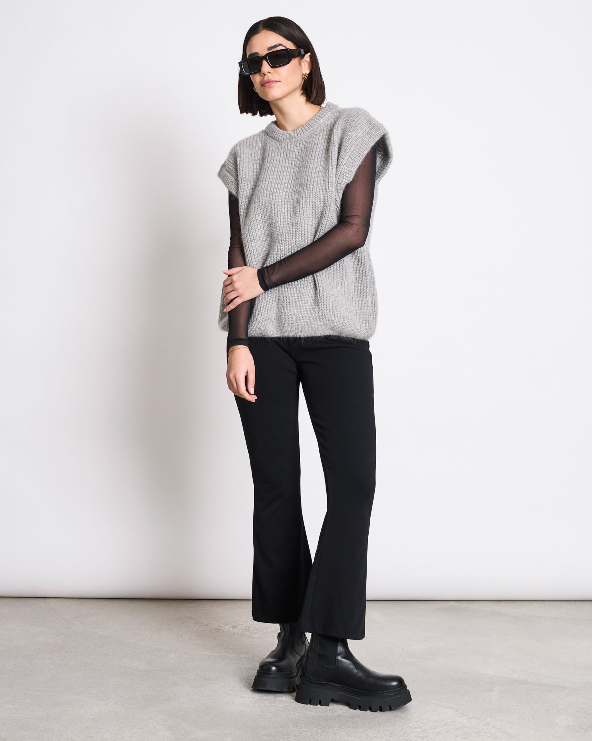MESH LONGSLEEVE DORA - black