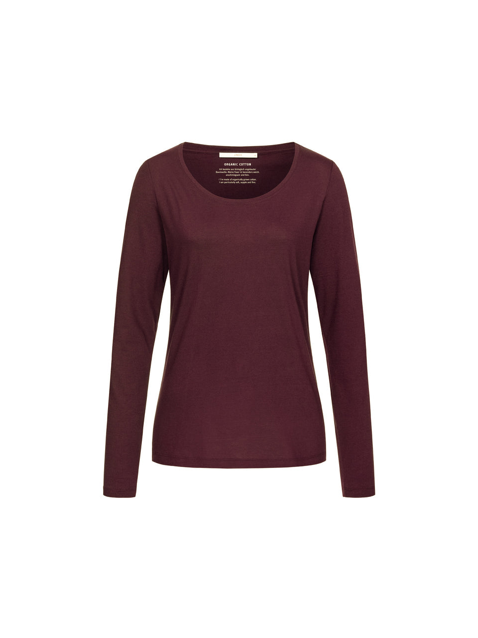 LANGARMSHIRT (GOTS) - bordeaux