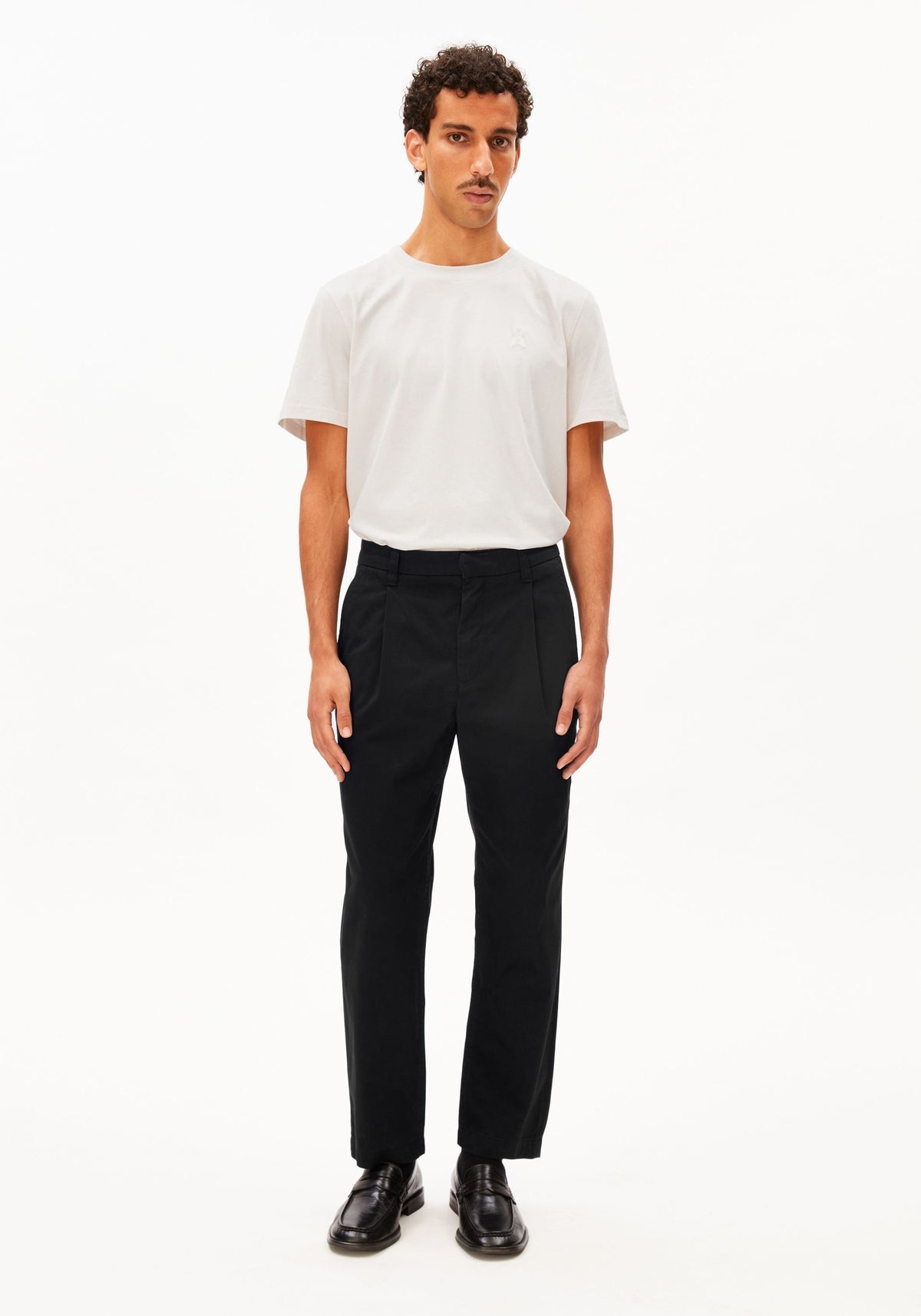 TAAMIR BUNDFALTEN-CHINOHOSE - black