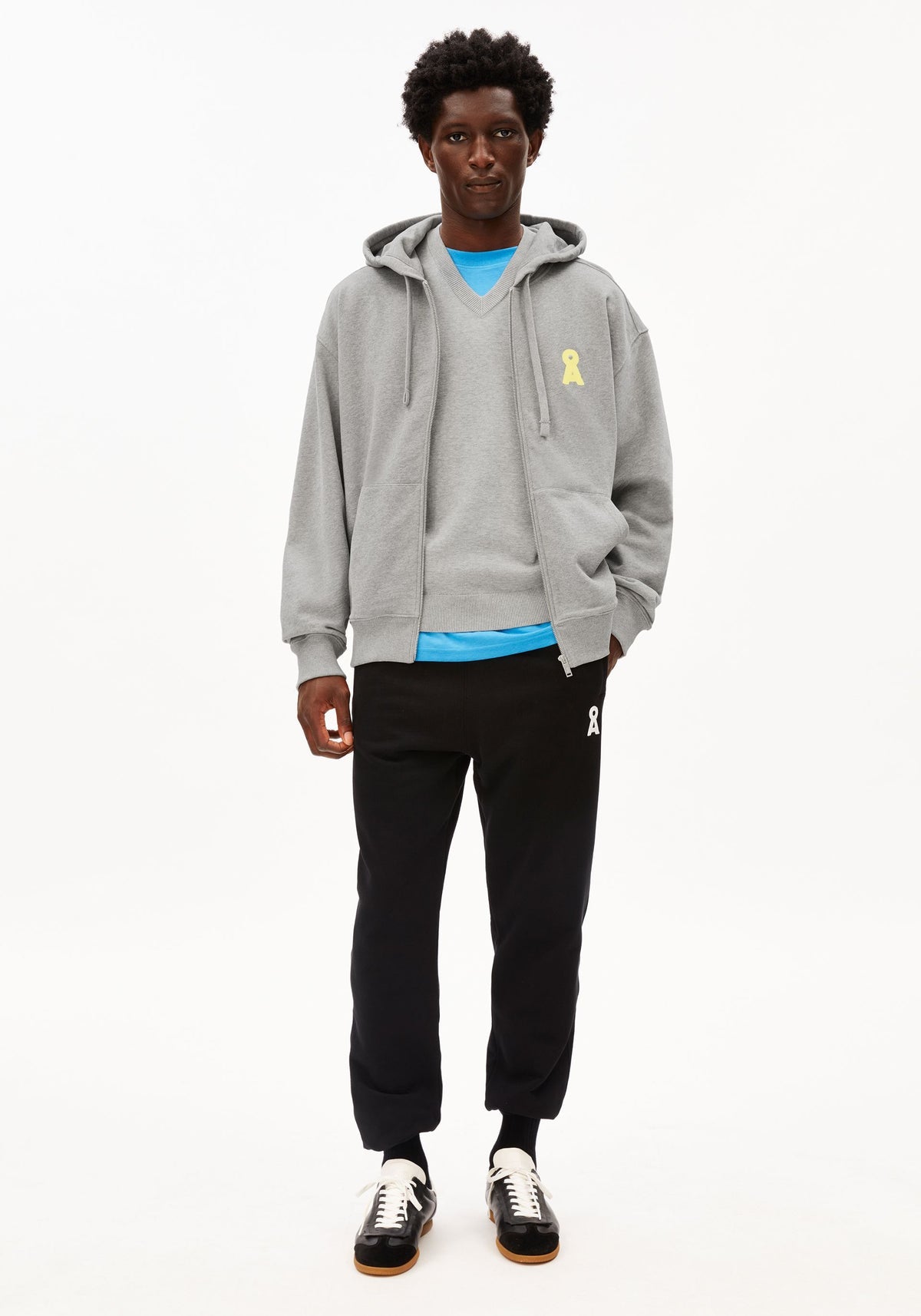 Sweatjacke ICONIC A SAROMIAAN SWEATJACKET - silver melange