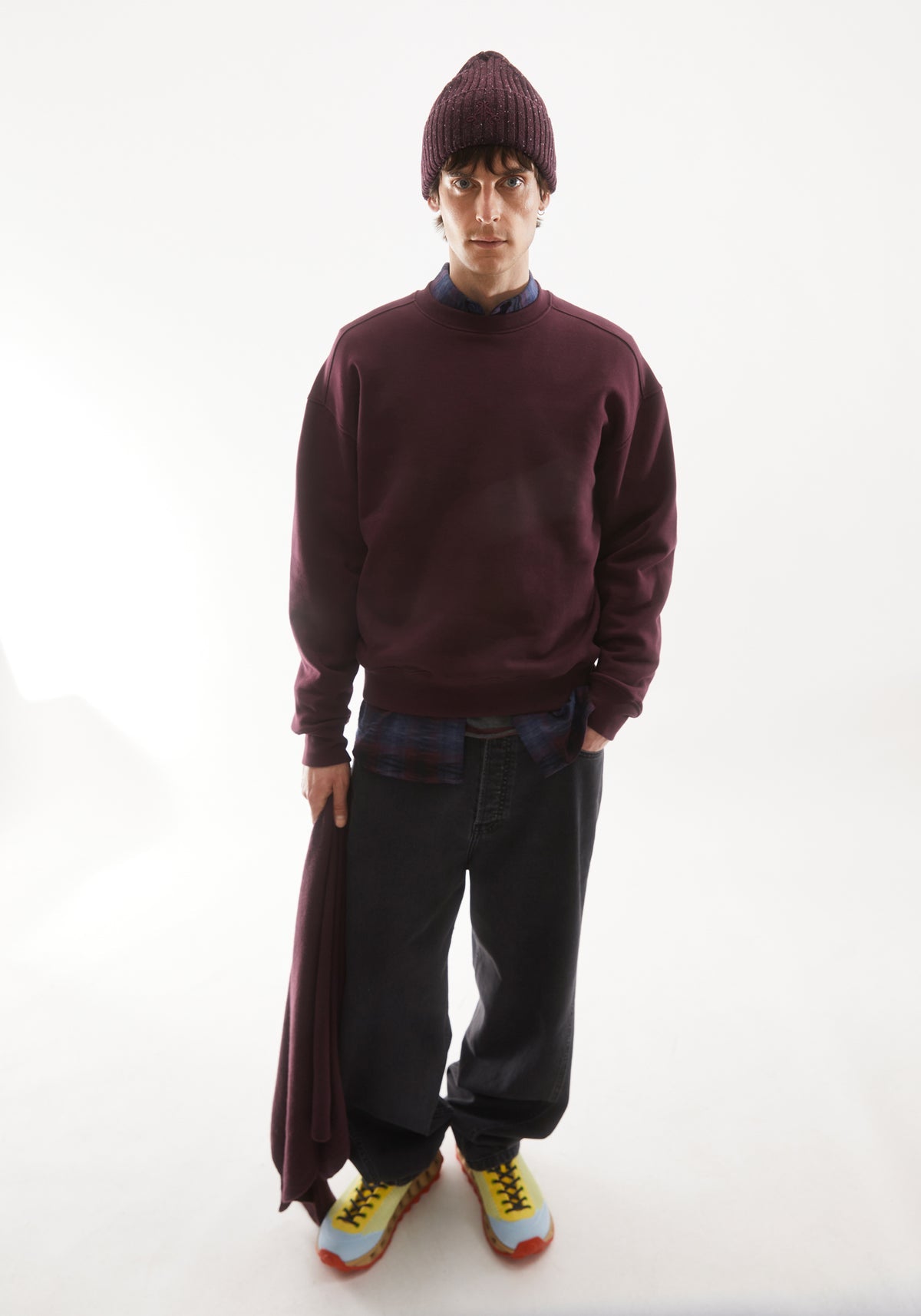 Sweatshirt EMAAL Å ZICK ZACK - dark cranberry