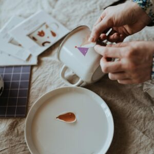 Goldene Stadt Porzellansticker