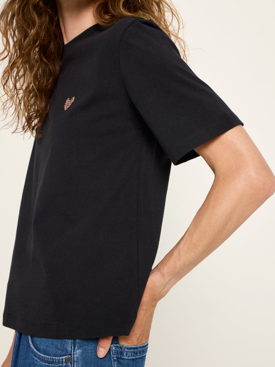 STATEMENTSHIRT (GOTS) - black + Leoherz
