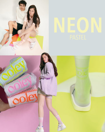 ooley Socken - NEON Pastell Tennissocke - verschiedene Farbstellungen