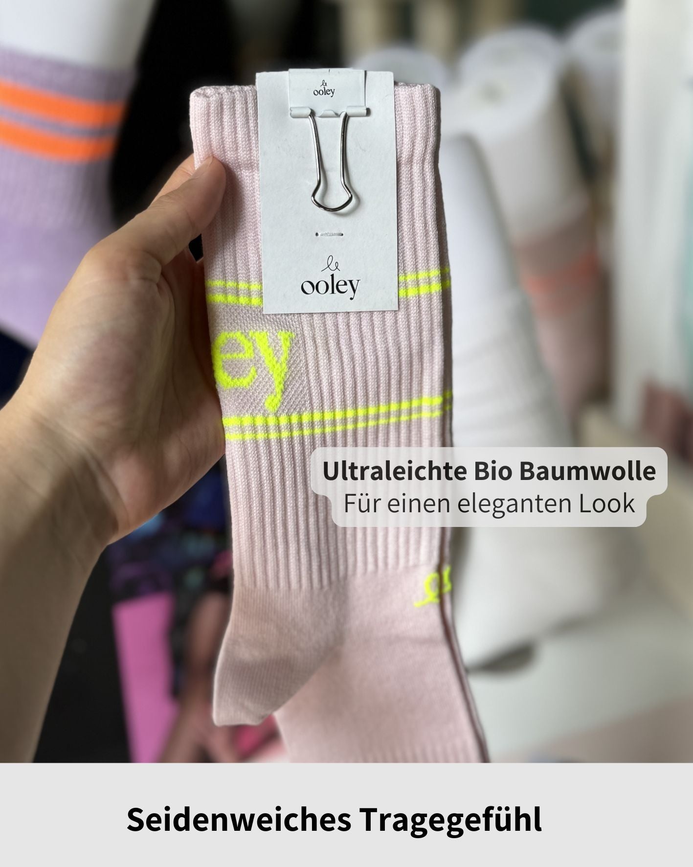 ooley Socken - NEON Pastell Tennissocke - verschiedene Farbstellungen
