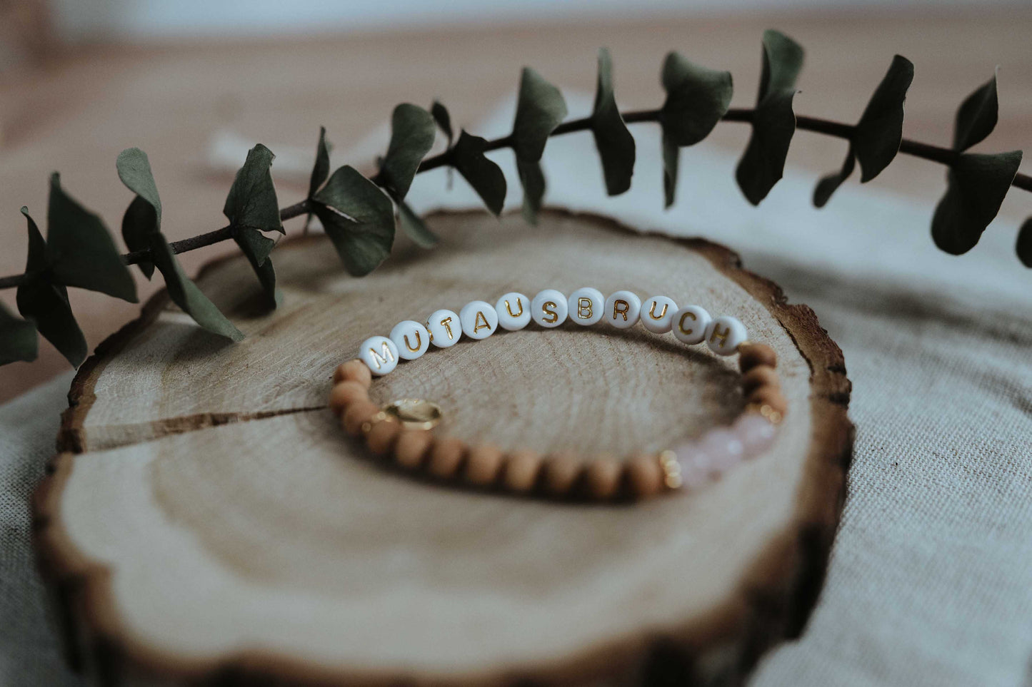 Mutausbruch Sandelholz Affirmations-Armkettchen