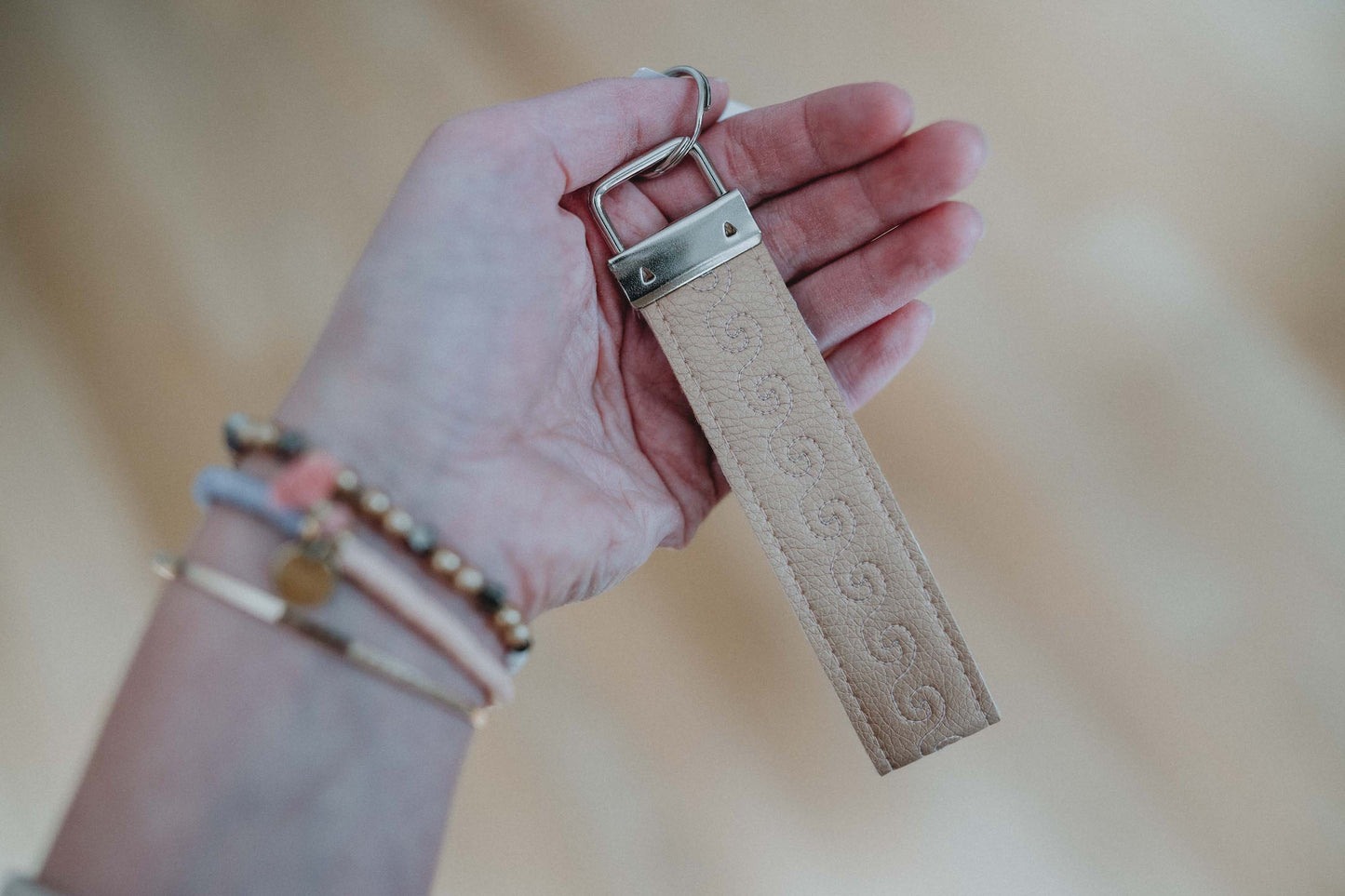 Schlüsselanhänger aus Kunstleder - diverse Farbstellungen