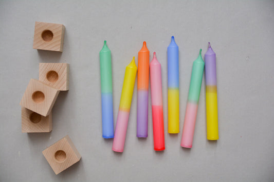 Geburtstagskerzen - Kunterbunt - 7 Stück