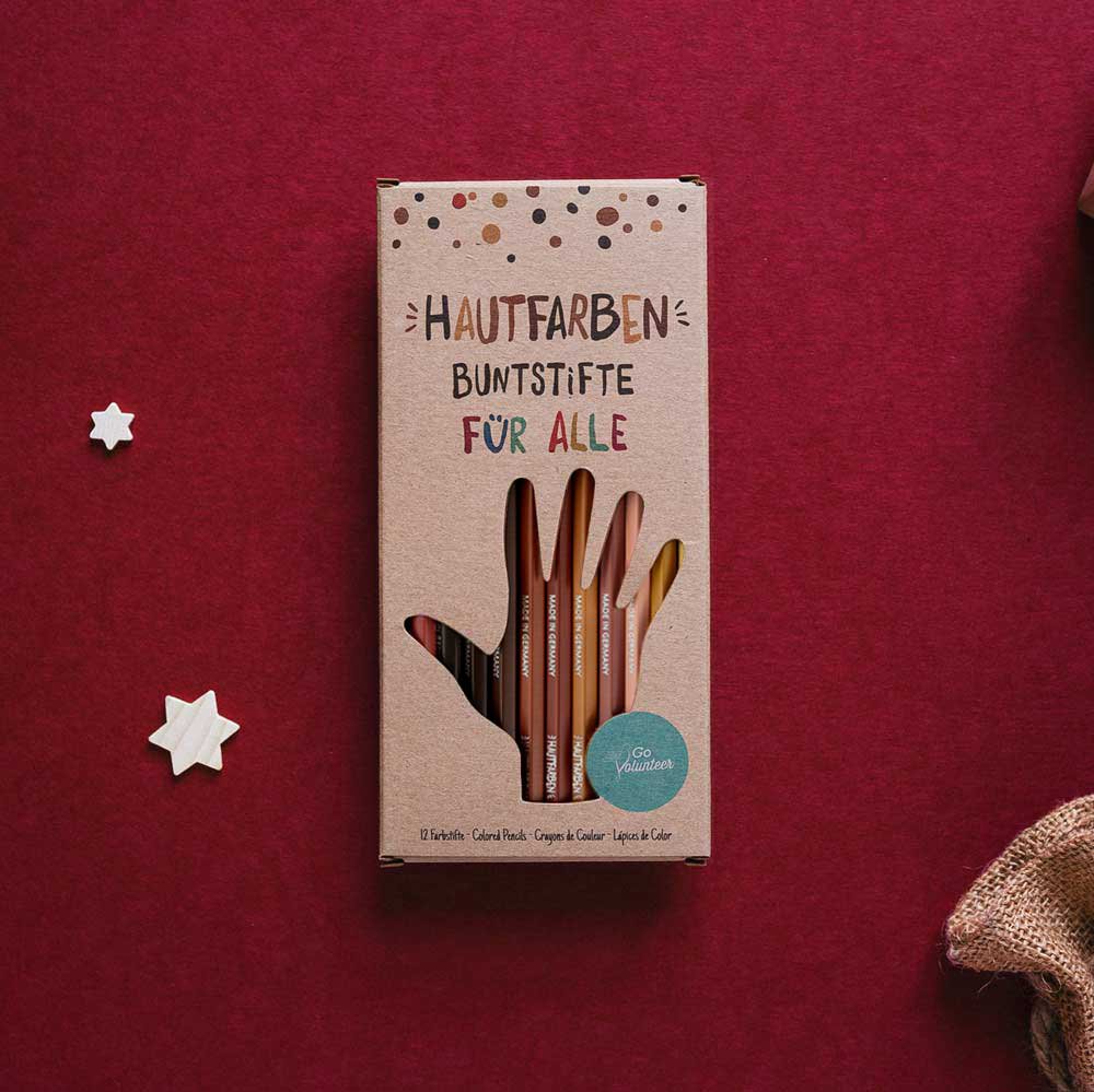 12 Hautfarben-Buntstifte