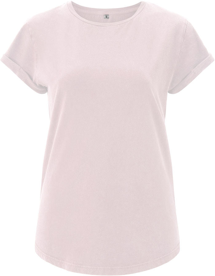 T-Shirt Rolled Up Sleeve aus Biobaumwolle in diversen Farben