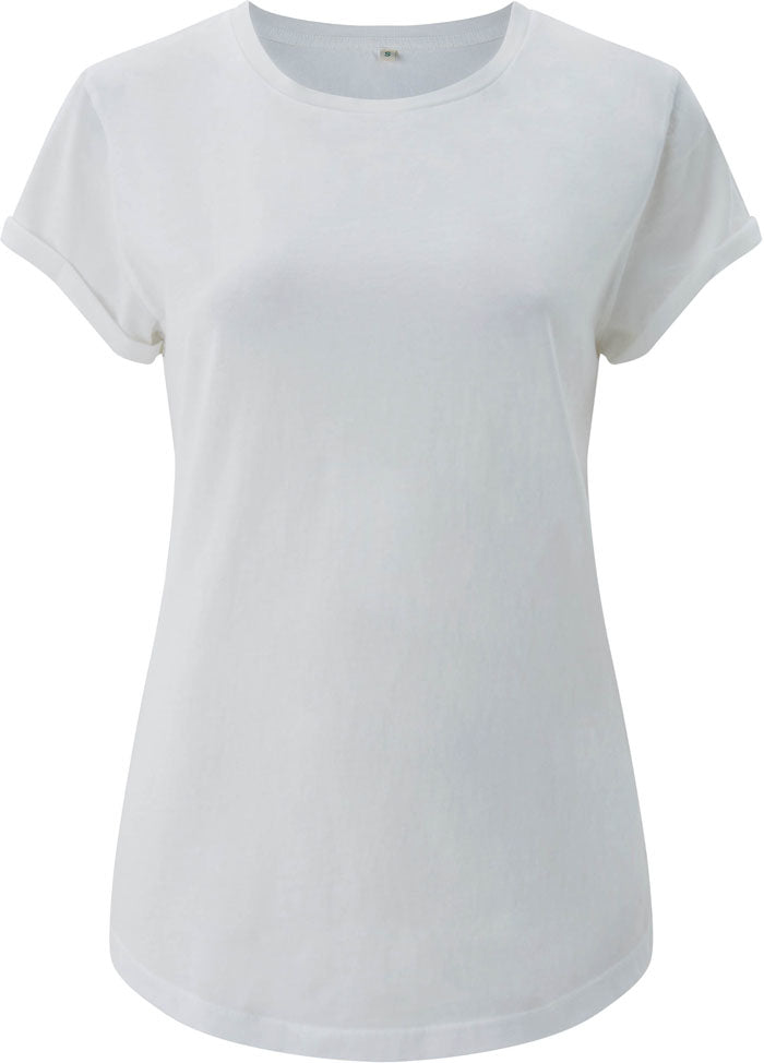 T-Shirt Rolled Up Sleeve aus Biobaumwolle in diversen Farben