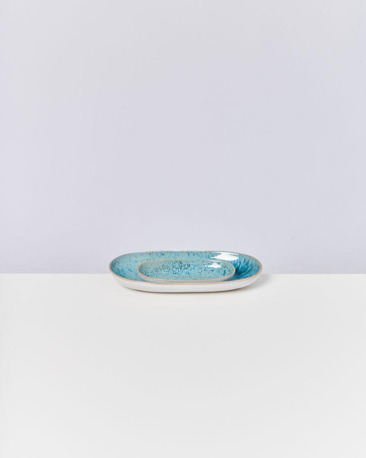 Servierplatte Areia S aqua