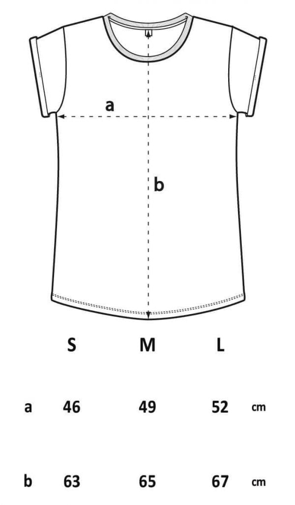 T-Shirt Rolled Up Sleeve aus Biobaumwolle in diversen Farben