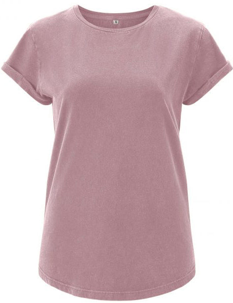 T-Shirt Rolled Up Sleeve aus Biobaumwolle in diversen Farben