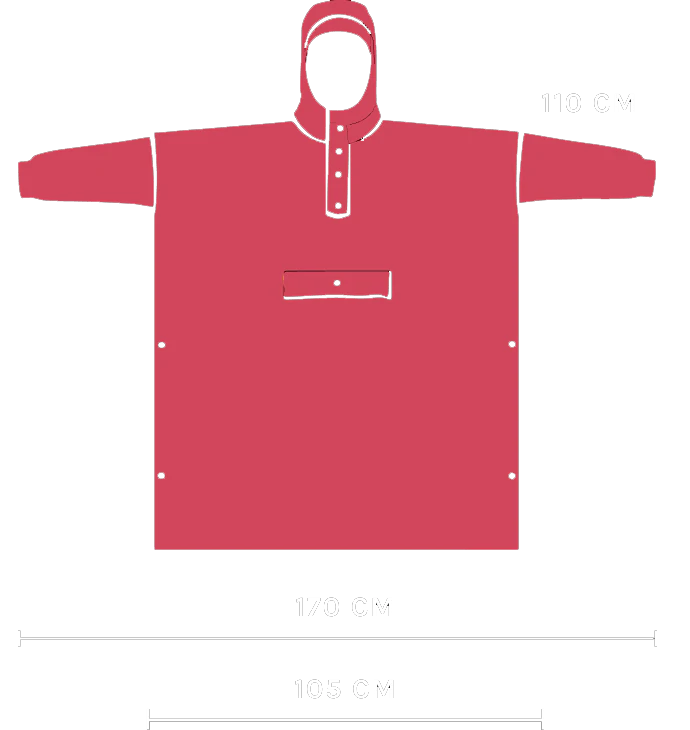 Black Polka Poncho - Regenponcho