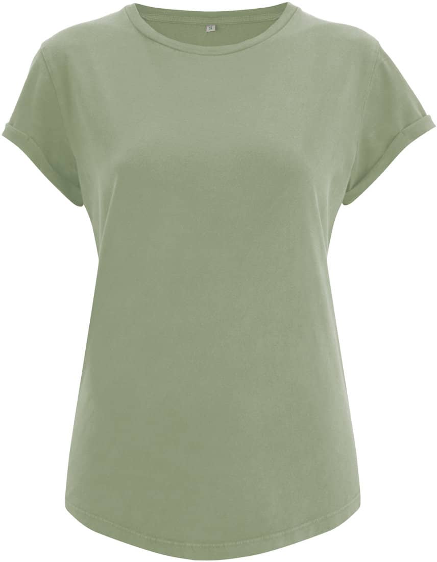 T-Shirt Rolled Up Sleeve aus Biobaumwolle in diversen Farben