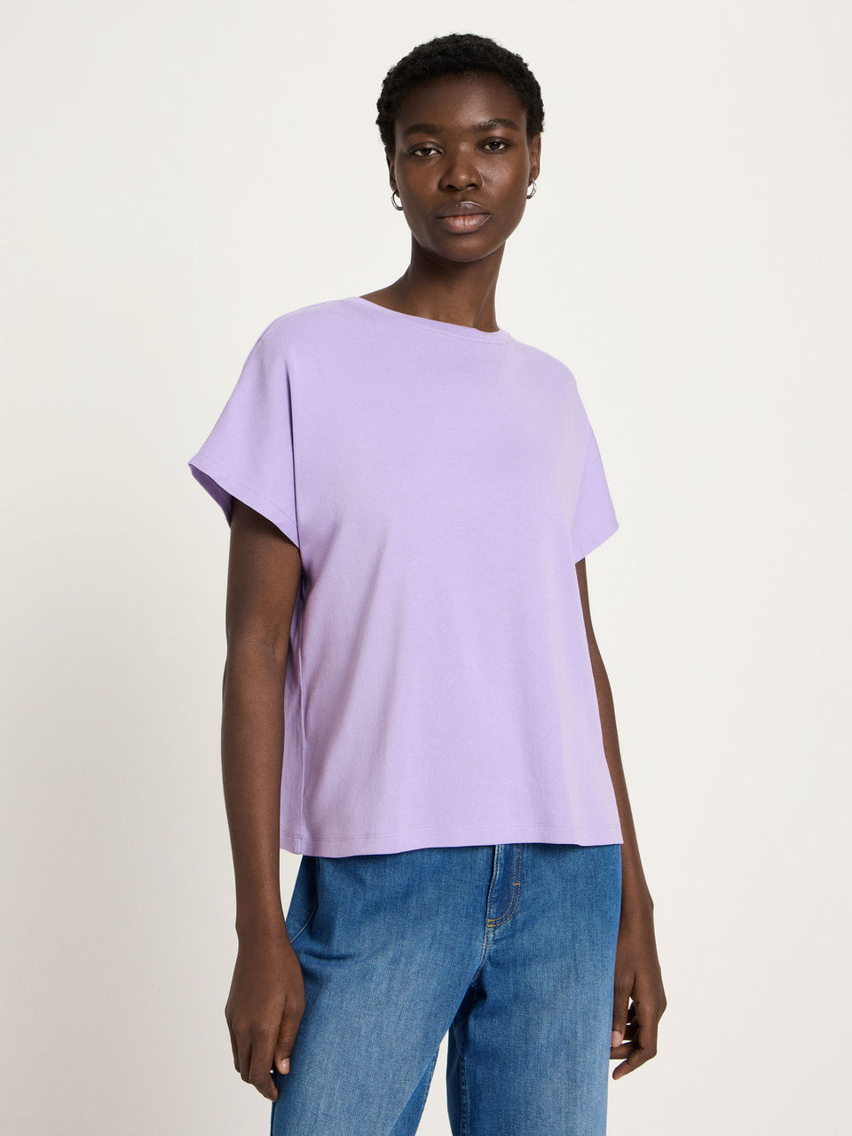 SHIRT (GOTS) mit überschrittener Schulter - verschiedene Farben