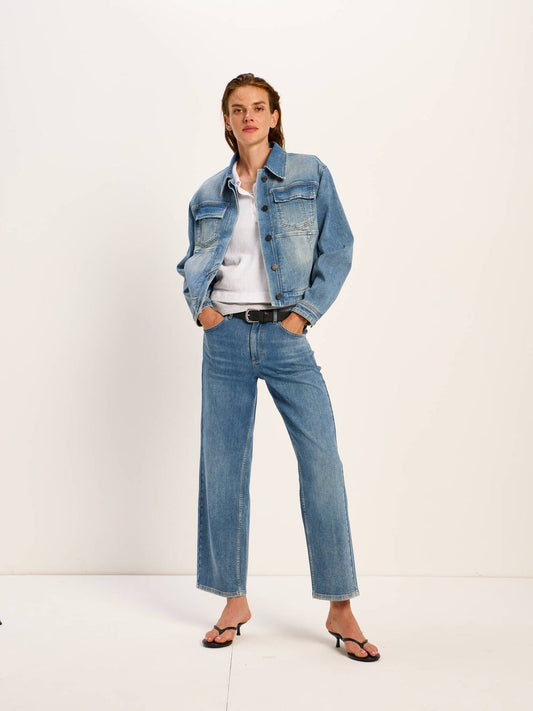 RELAXED JEANS (GOTS) - stonewash blue denim