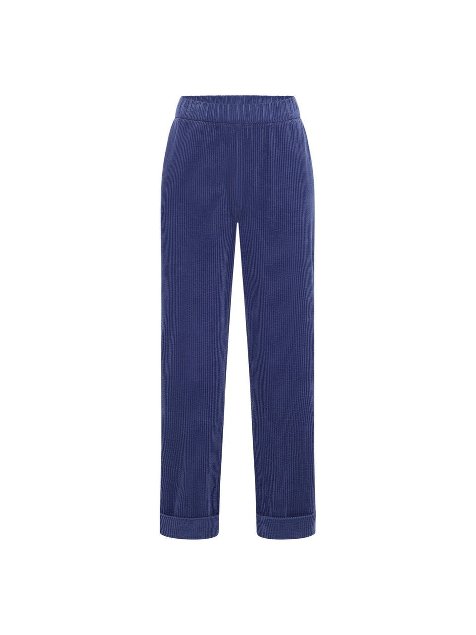 Kord Hose mit Gummizug GOTS - blue