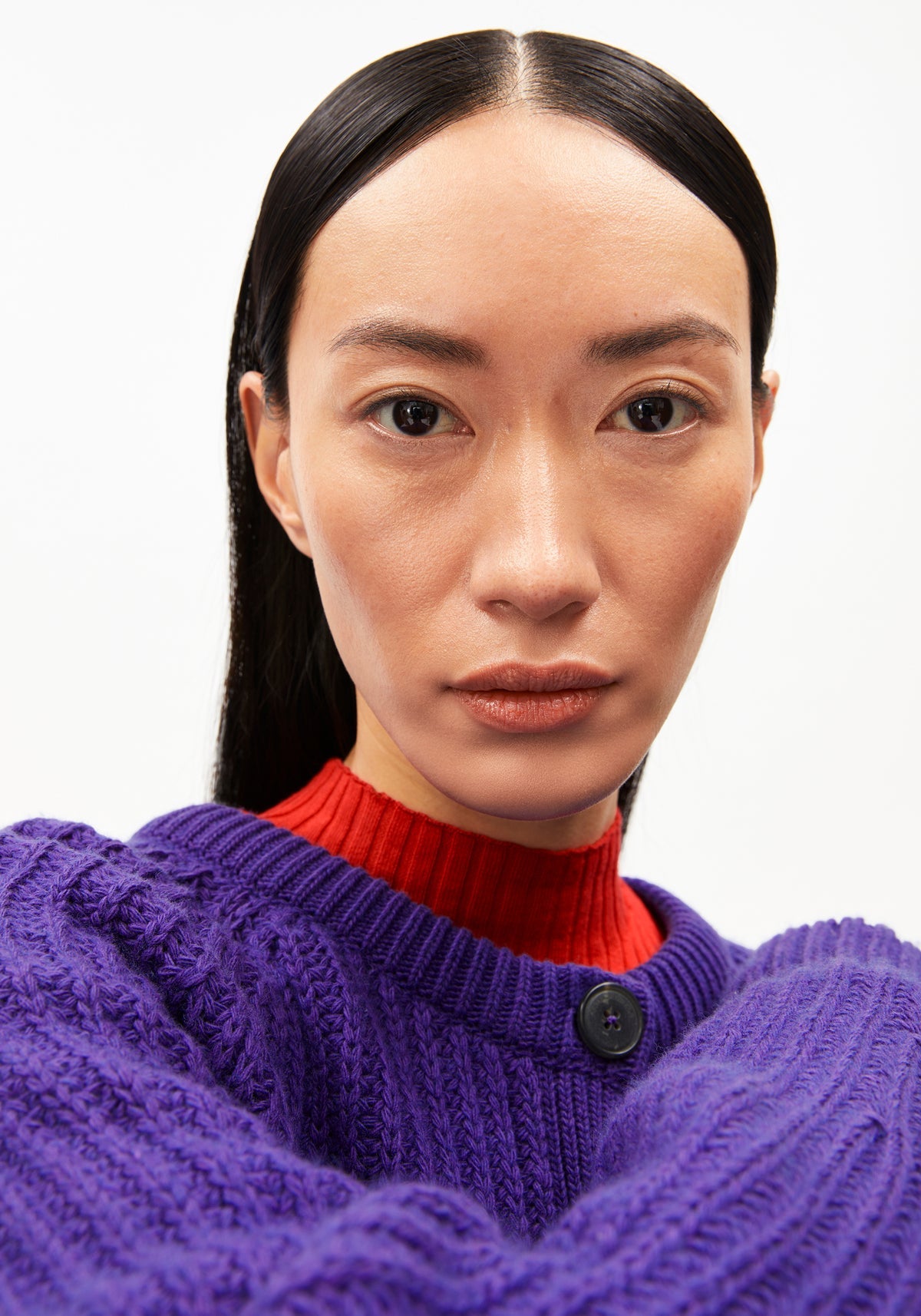 Strickjacke SELMAA - indigo lilac