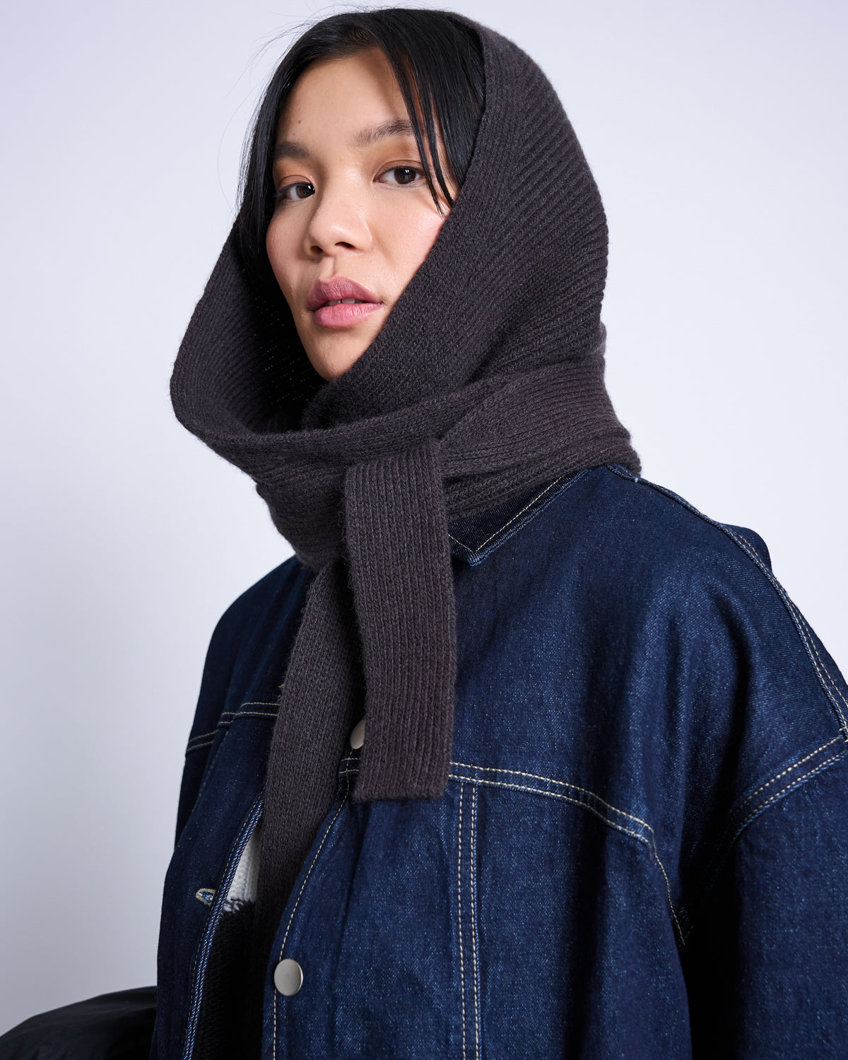 LAMBSWOOL HOODED SCARF NIRA- verschiedene Farben