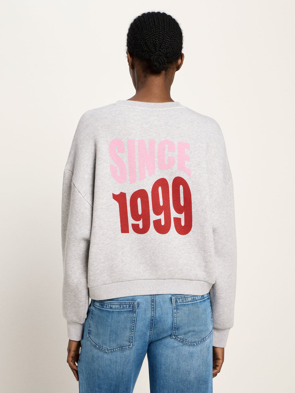 STATEMENTSWEATSHIRT (GOTS) - aus Bio-Baumwolle - grey melange/heart