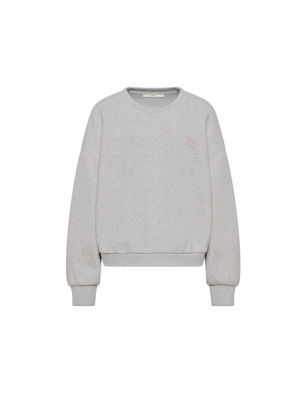STATEMENTSWEATSHIRT (GOTS) - aus Bio-Baumwolle - grey melange/heart