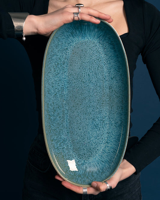 Servierplatte Areia XL aqua