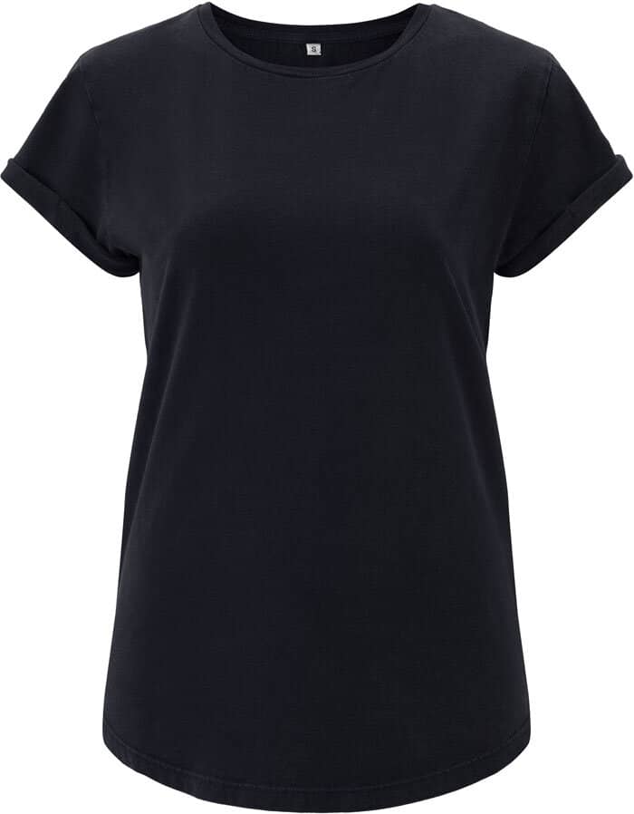 T-Shirt Rolled Up Sleeve aus Biobaumwolle in diversen Farben