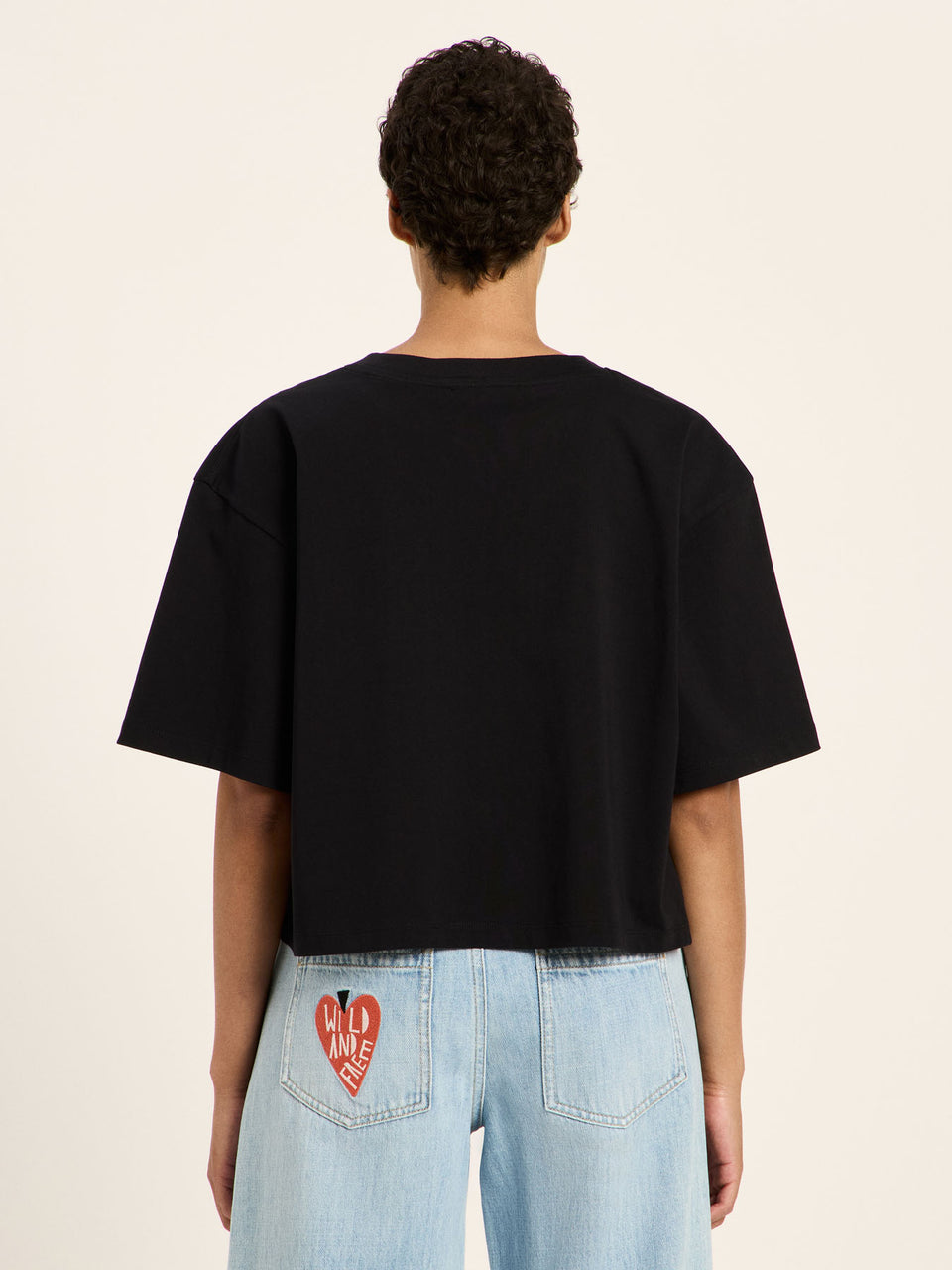 Oversized Statementshirt (GOTS) - Schwan, free spirit, black - {LANIUSxTCC}
