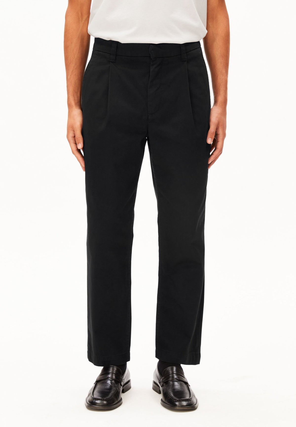 TAAMIR BUNDFALTEN-CHINOHOSE - black