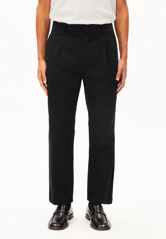 TAAMIR BUNDFALTEN-CHINOHOSE - black