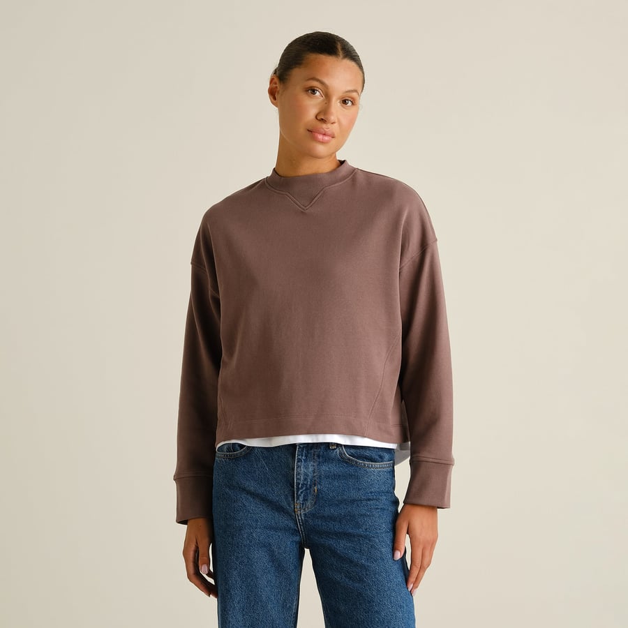 Sweatshirt Gia - Sparrow Brown