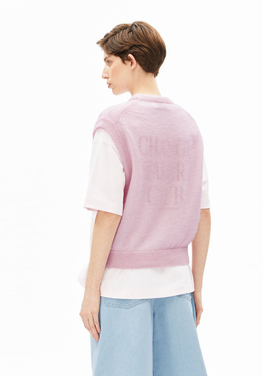 Pullunder MOHAIR BLEND KNIT VEST - pink mist