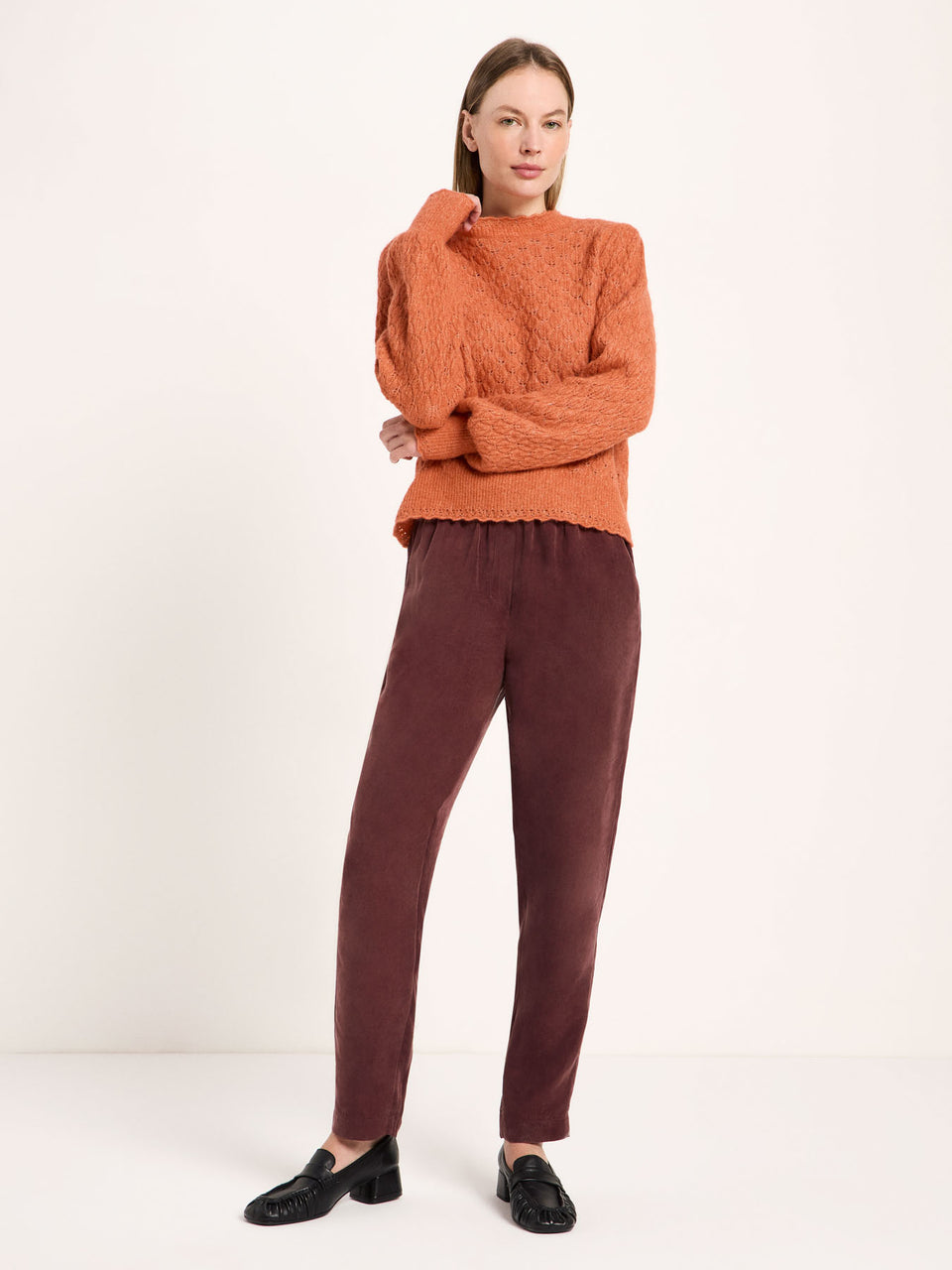 Ajour Pullover aus Alpakawolle und Schurwolle - verschiedene Farben